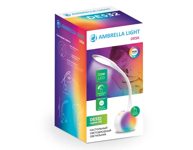Настольная лампа Ambrella Light DE532 — белый, ракурс 2