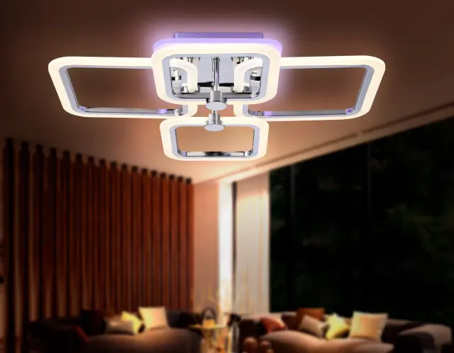 Люстра Ambrella Light FA534 — хром, ракурс 2
