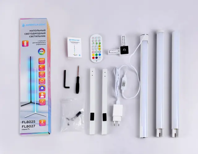 Торшер Ambrella Light FL8020 — белый, ракурс 5