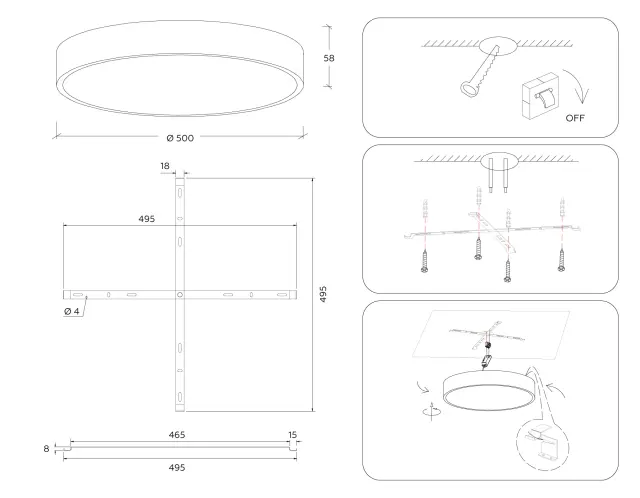 Светильник Ambrella Light FV5534 — черный, ракурс 2