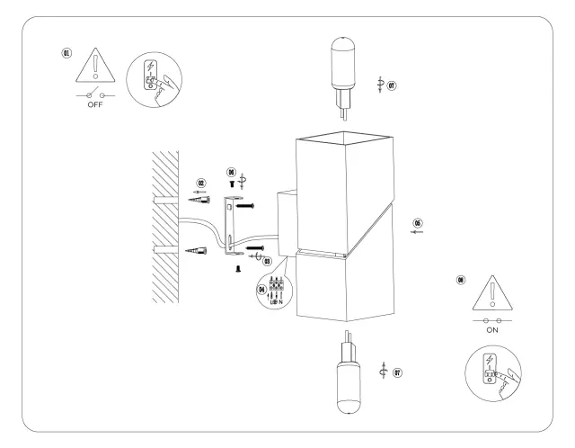 Бра Ambrella Light FW2474 — белый, ракурс 2