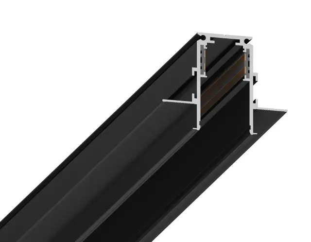 Шинопровод встраиваемый под ГКЛ 12.5мм Magnetic 20 48В черный 2м Ambrella Light GL3333