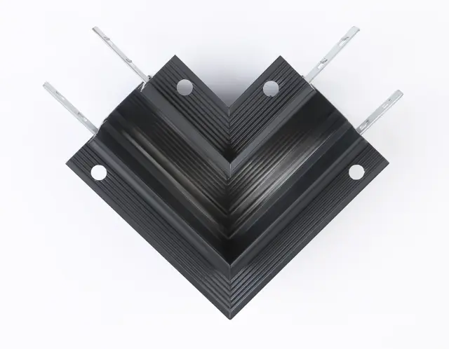 Коннектор угловой 90° для встраиваемого шинопровода под ГКЛ 12.5мм Magnetic 20 48В черный Ambrella Light GL3354, ракурс 6