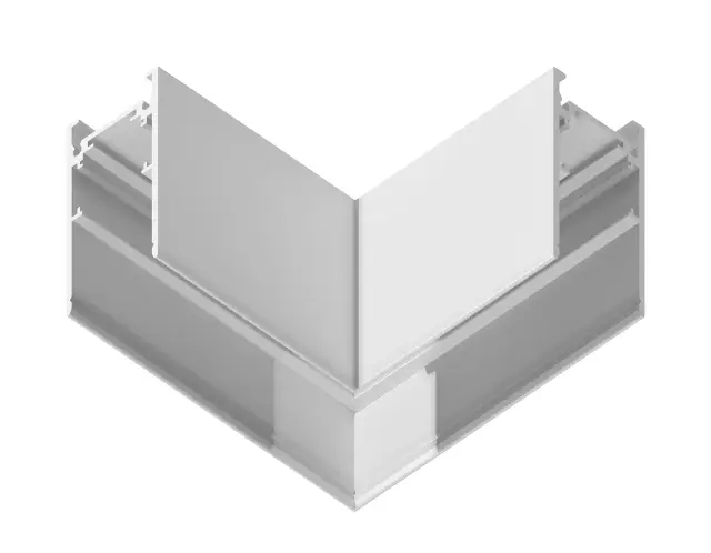 Коннектор угловой 90° для накладного шинопровода Magnetic 20 48В белый Ambrella Light GL3369, ракурс 5