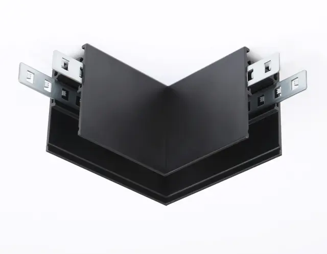 Коннектор угловой 90° для накладного шинопровода Magnetic 20 48В черный Ambrella Light GL3372, ракурс 3