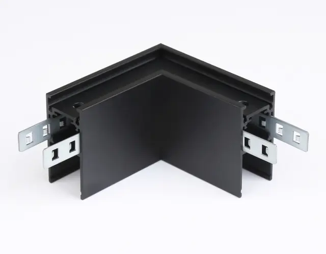Коннектор угловой 90° для накладного шинопровода Magnetic 20 48В черный Ambrella Light GL3372, ракурс 5