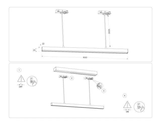 Трековый светильник Ambrella Light GL6787 — черный, ракурс 2