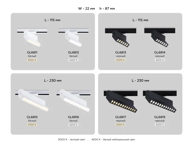 Трековый светильник Ambrella Light GL6814 — черный, ракурс 9