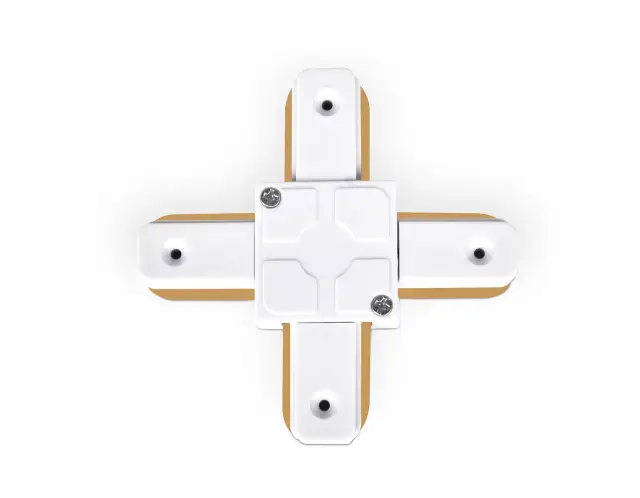 Коннектор X-образный токопроводящий Standard 220В белый Ambrella Light GL7082, ракурс 2