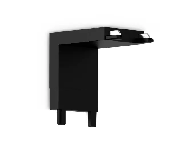 Коннектор угловой внутренний токопроводящий Magnetic Ultra slim 26 48В черный Ambrella Light GV1104