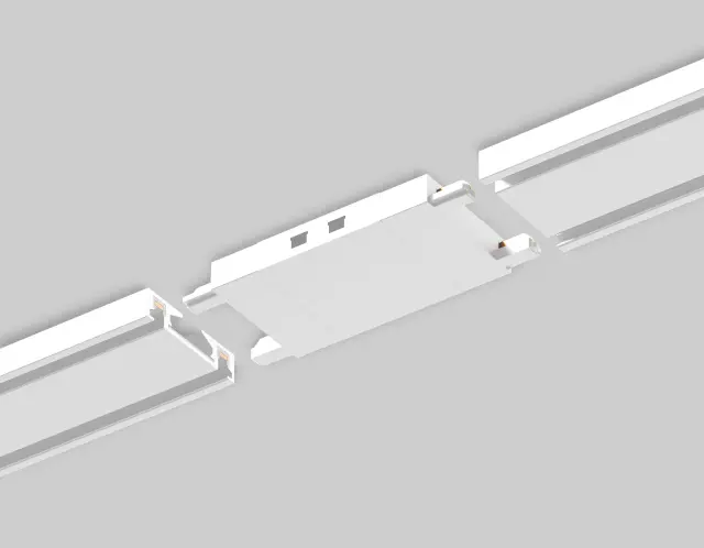 Коннектор прямой токопроводящий Magnetic Ultra slim 26 48В белый Ambrella Light GV1107, ракурс 2