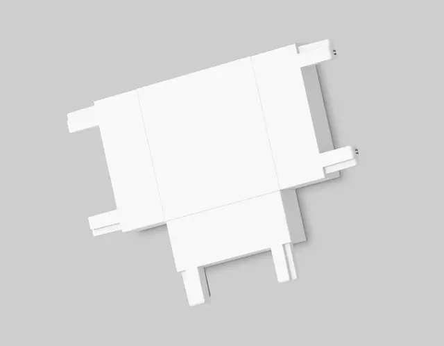 Коннектор Т-образный токопроводящий Magnetic Ultra slim 26 48В белый Ambrella Light GV1118, ракурс 2