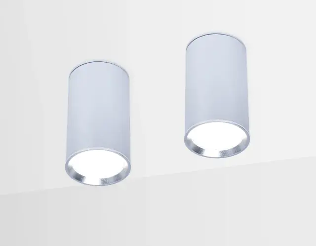 Точечный светильник Ambrella Light TN219 — серебряный, ракурс 2