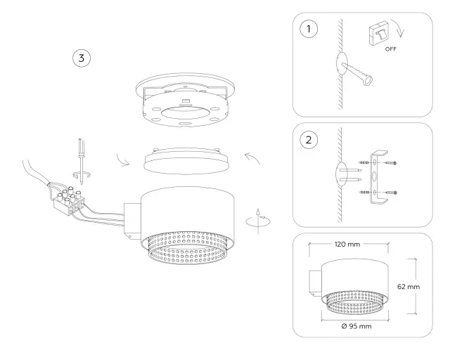 Бра Ambrella Light TN71296 — белый, ракурс 2