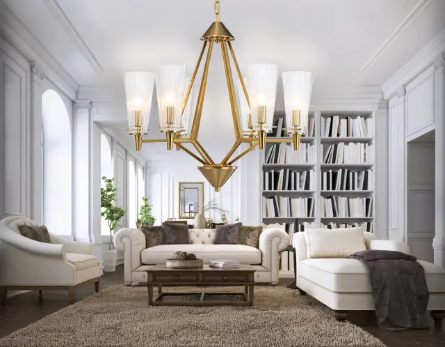 Люстра Ambrella Light TR3231 — латунь, ракурс 3