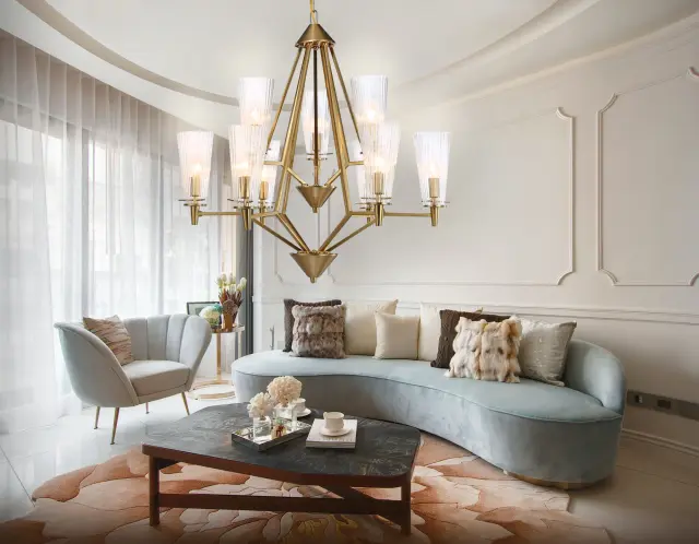 Люстра Ambrella Light TR3233 — латунь, ракурс 3
