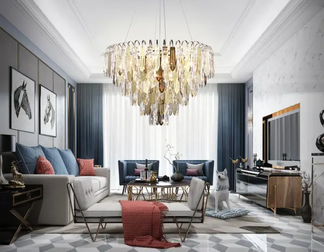 Люстра Ambrella Light TR5258 — золотой, ракурс 3