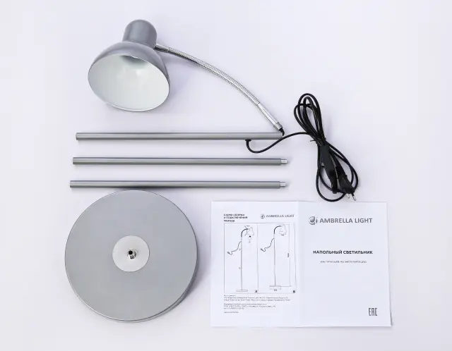 Торшер Ambrella Light TR97658 — серебряный, ракурс 4