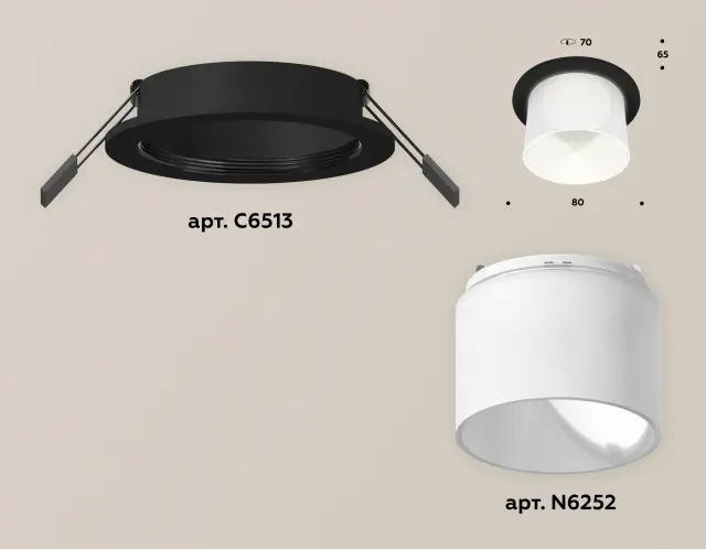 Точечный светильник Ambrella Light XC6513067 — черный, ракурс 2