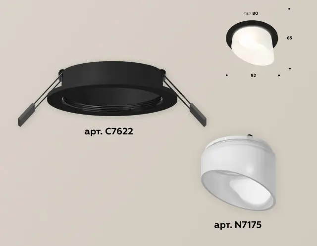 Точечный светильник Ambrella Light XC7622046 — черный, ракурс 2