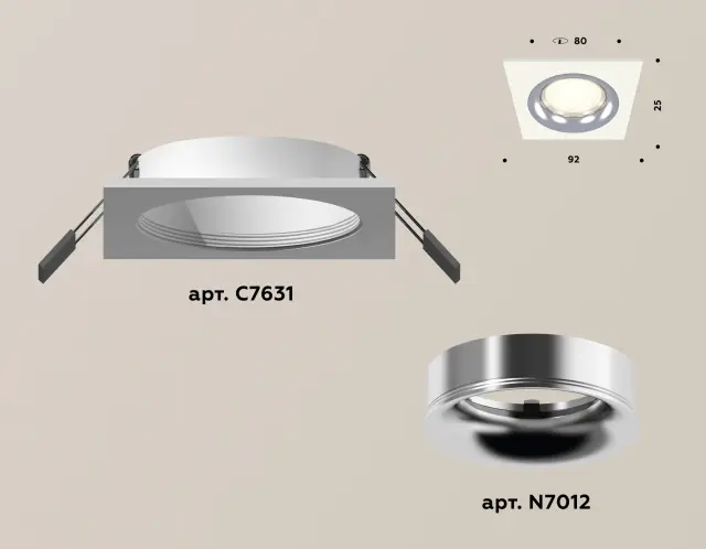 Точечный светильник Ambrella Light XC7631003 — белый, ракурс 2