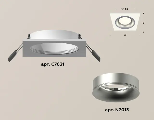 Точечный светильник Ambrella Light XC7631004 — белый, ракурс 2