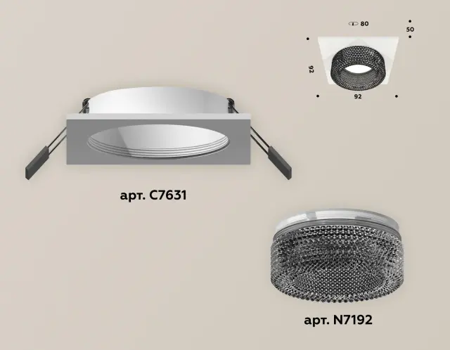 Точечный светильник Ambrella Light XC7631021 — белый, ракурс 2