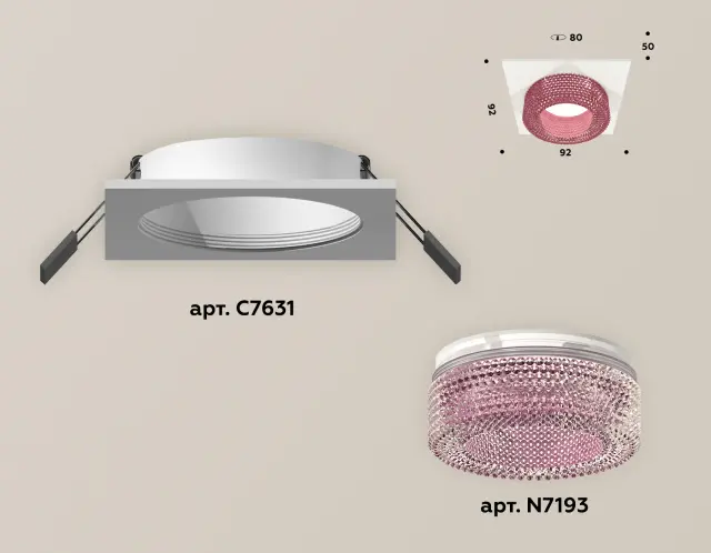 Точечный светильник Ambrella Light XC7631022 — белый, ракурс 2