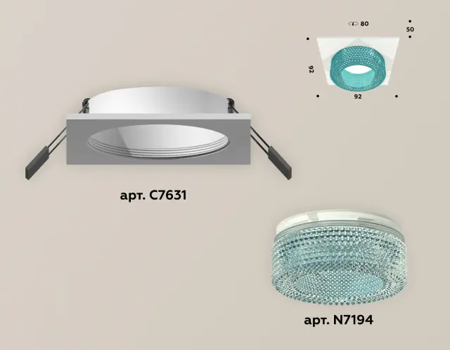 Точечный светильник Ambrella Light XC7631023 — белый, ракурс 2
