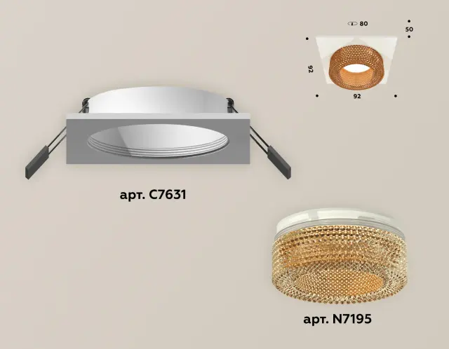 Точечный светильник Ambrella Light XC7631024 — белый, ракурс 2