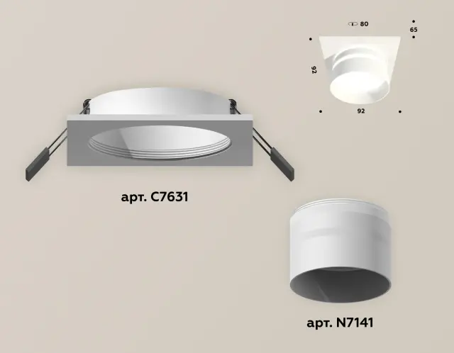 Точечный светильник Ambrella Light XC7631042 — белый, ракурс 2