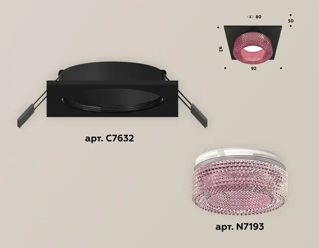 Точечный светильник Ambrella Light XC7632022 — черный, ракурс 2