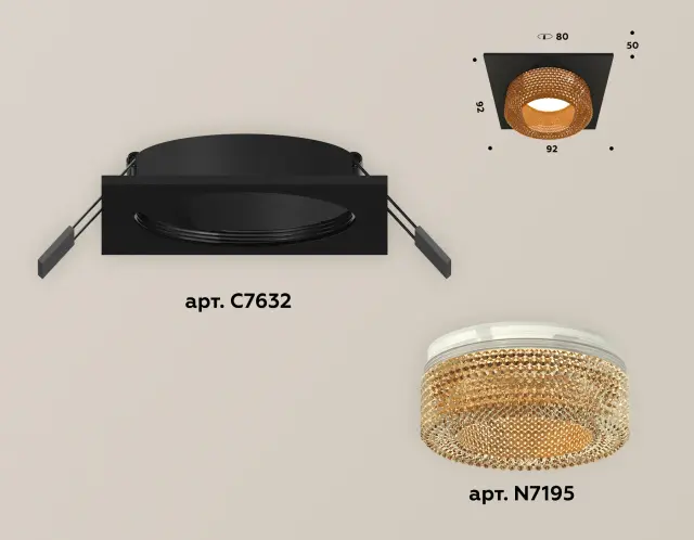 Точечный светильник Ambrella Light XC7632024 — черный, ракурс 2