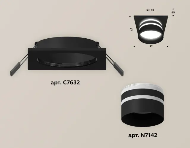 Точечный светильник Ambrella Light XC7632042 — черный, ракурс 2