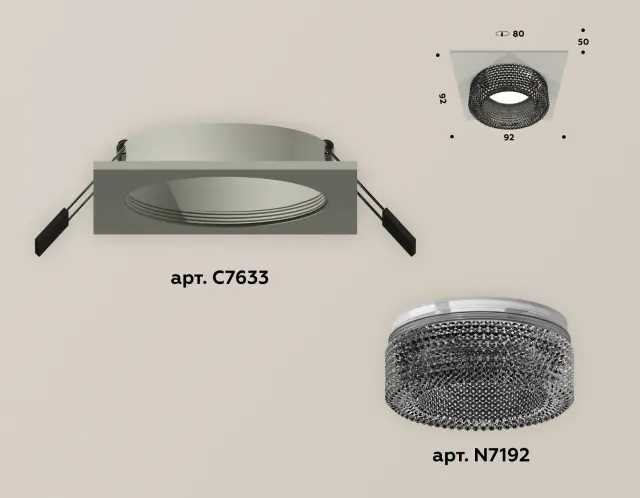 Точечный светильник Ambrella Light XC7633021 — серый, ракурс 2