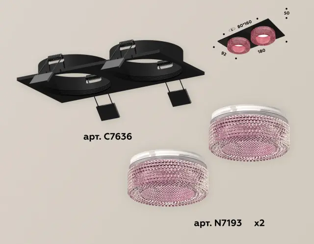 Точечный светильник Ambrella Light XC7636022 — черный, ракурс 2