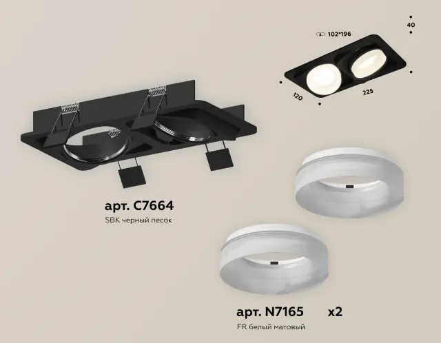 Точечный светильник Ambrella Light XC7664084 — черный, ракурс 2