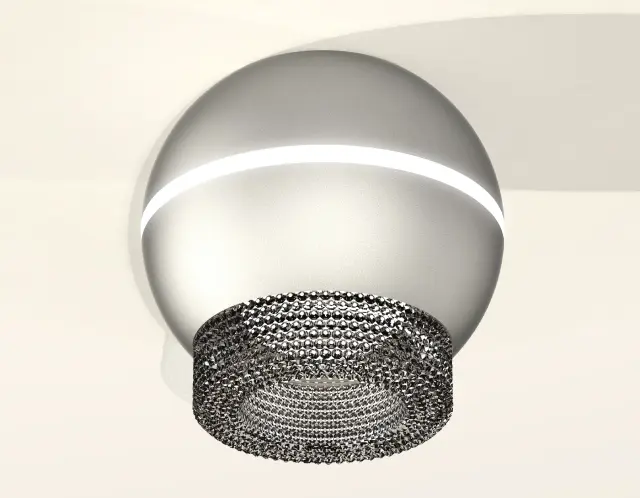 Точечный светильник Ambrella Light XS1103020 — серебряный, ракурс 2