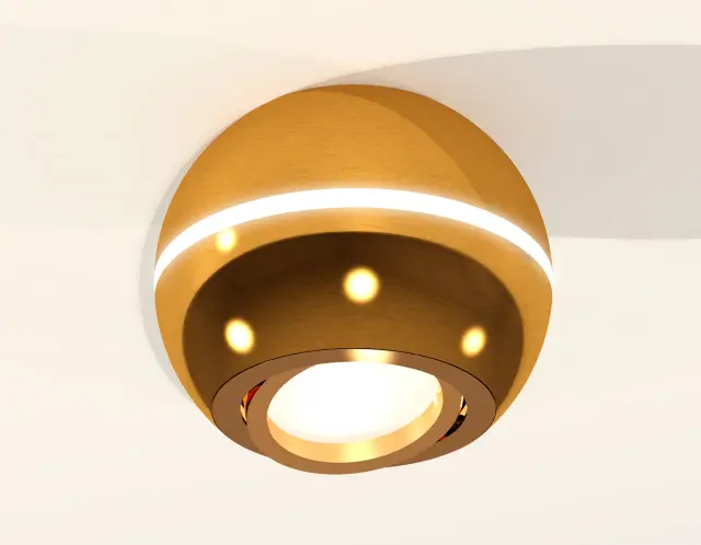 Точечный светильник Ambrella Light XS1105011 — золотой, ракурс 2