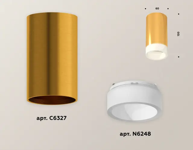 Точечный светильник Ambrella Light XS6327021 — золотой, ракурс 3