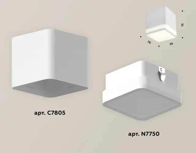 Точечный светильник Ambrella Light XS7805030 — белый, ракурс 3