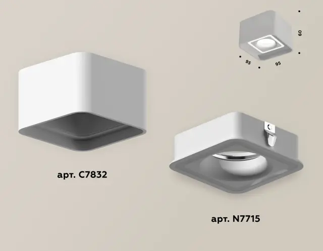 Точечный светильник Ambrella Light XS7832020 — белый, ракурс 3