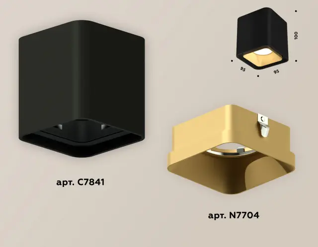 Точечный светильник Ambrella Light XS7841004 — черный, ракурс 3