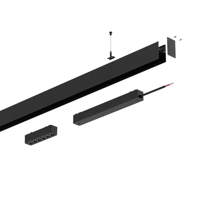 Шинопровод накладной Aployt APL.0172.00.200 MAGNETIC TRACK 48 — черный, ракурс 3