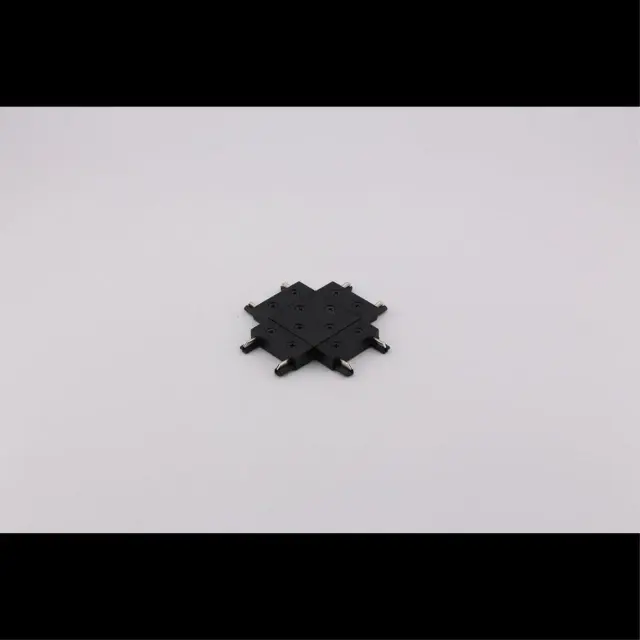 Коннектор питания Х-образный Aployt APL.0181.00.06 MAGNETIC TRACK 48 — черный, ракурс 2