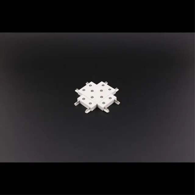 Коннектор питания Х-образный Aployt APL.0181.10.06 MAGNETIC TRACK 48 — белый, ракурс 8
