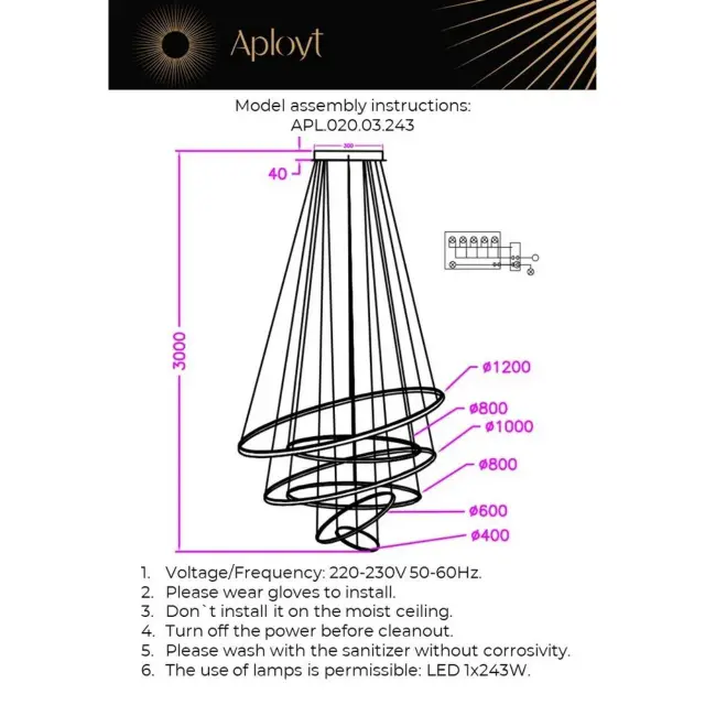 Светильник Aployt APL.020.03.243 MONISIA — золотой, ракурс 21