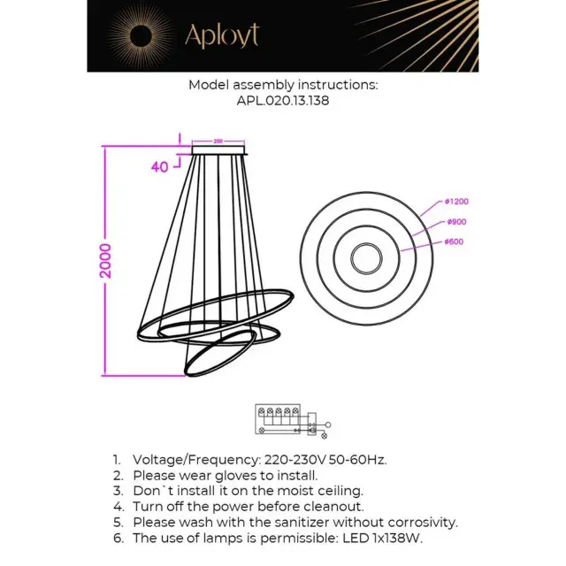 Светильник Aployt APL.020.13.138 MONISIA — хром, ракурс 12