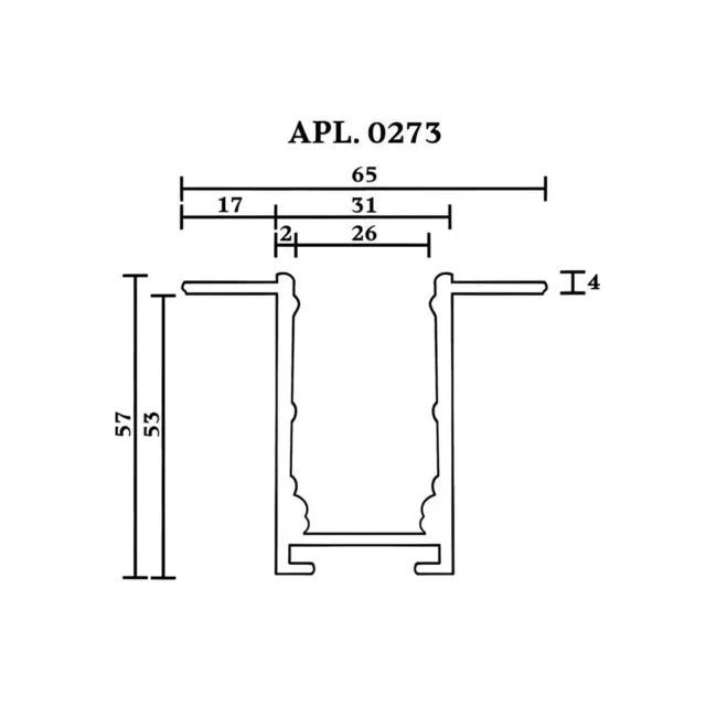Трек Aployt APL.0273.00.100 MAGNETIC TRACK 220 — черный, ракурс 6
