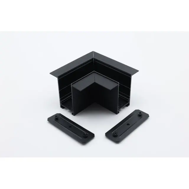 Соединитель угловой плоский встраиваемый Aployt APL.0283.00.01 MAGNETIC TRACK 220 — черный